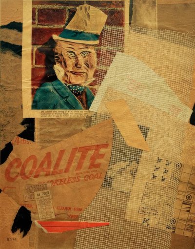 Zonder titel (W.C. Fields) door Kurt Schwitters