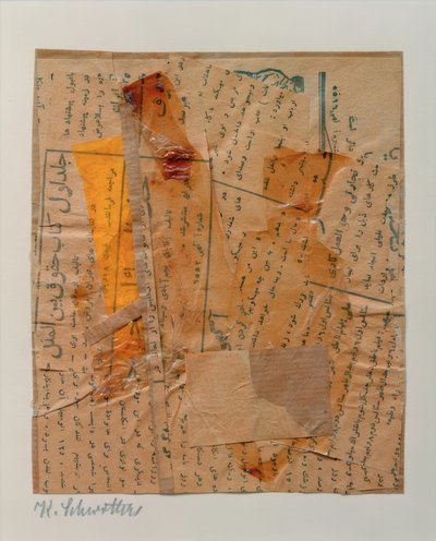 Zonder titel (met delen van de Koran) door Kurt Schwitters