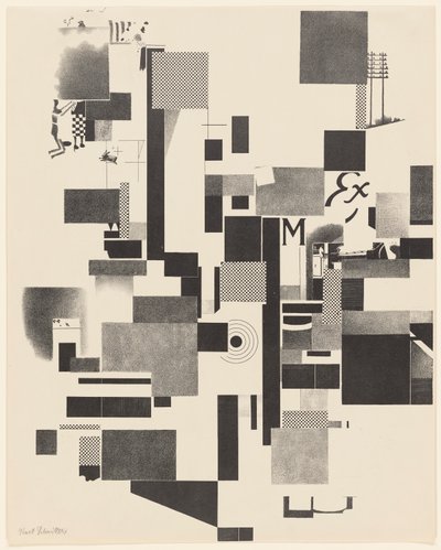 Untitled, no. 2 of 6 from the portfolio Merz 3. Kurt Schwitters 6 Lithos. Merz Mappe. Erste Mappe des Merzverlages door Kurt Schwitters