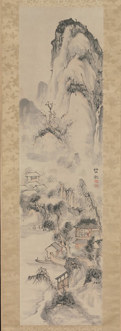 Landschap, 18e eeuw door Kushiro Unsen