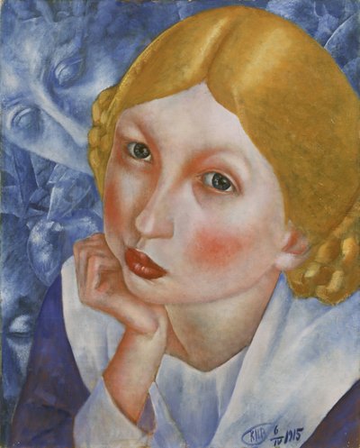 Portret van Ria, 1915 door Kuzma Sergeevich Petrov Vodkin