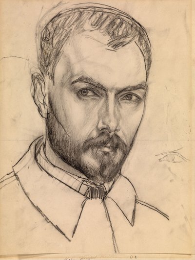 Zelfportret, c. 1913 door Kuzma Sergeevich Petrov Vodkin