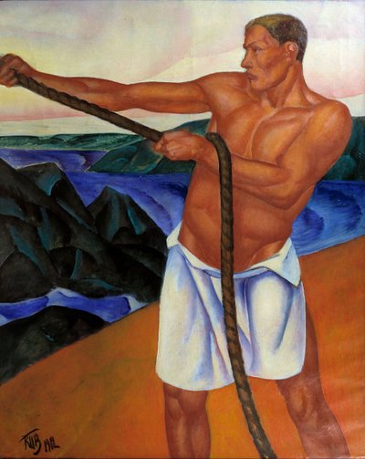 De arbeider door Kuzma Sergeevich Petrov Vodkin