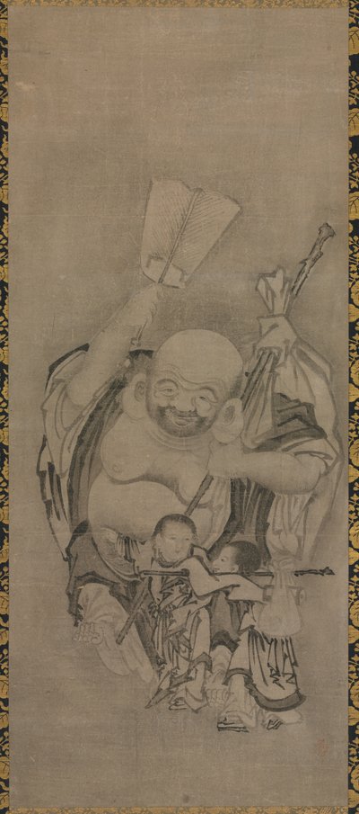 Hotei met Daoïstische Onsterfelijken: Hotei, ca. 1575-1600 door Kyūseki Tomonobu