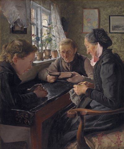 Een kind bezoekt zijn grootouders op een zondag door Laurits Andersen Ring