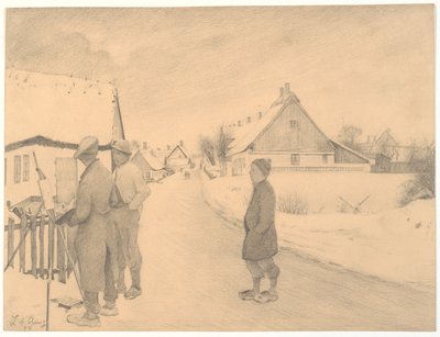 De schilder in het dorp door Laurits Andersen Ring