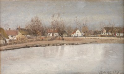 De dorpsvijver in Ring, Zeeland door Laurits Andersen Ring