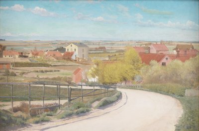 Uitzicht vanaf een weg bij Næstved, Seeland door Laurits Andersen Ring