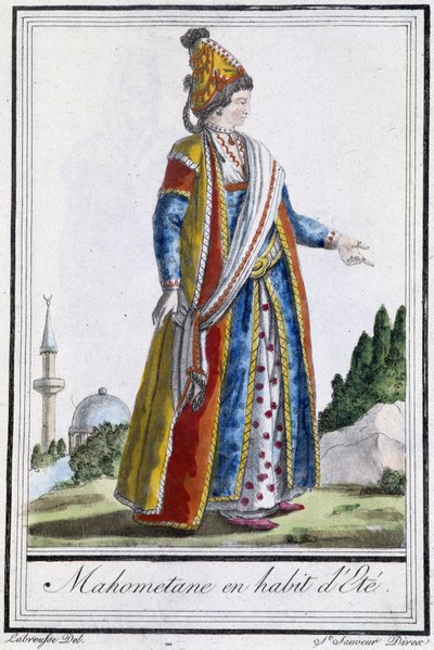 Mohammedaan in zomerkleding - in "Encyclopédie des voyages" door J. Grasset St Sauveur, ed. Deroy, Parijs door L.F. Labrousse