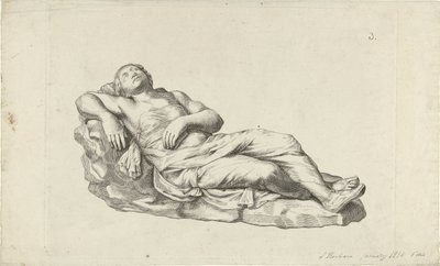 Studie van een klassieke sculptuur door L. Hachin (signed by artist)
