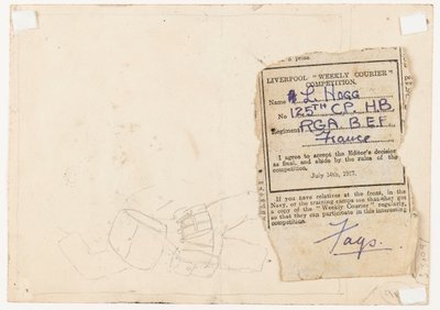 Inzending voor een krantwedstrijdredacteur, 1917 door L. Hogg