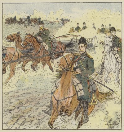 Kozakkenartillerie van Transbaikal door L. Malespine