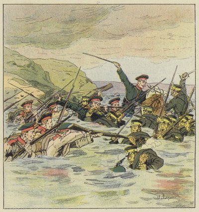 Gevecht in de baai van Kin-Tcheou door L. Malespine