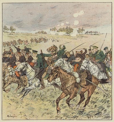 Cavaleriegevecht bij Oua-Fan-Gou door L. Malespine