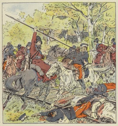 Cavaleriegevecht op de lijn van Port-Arthur door L. Malespine