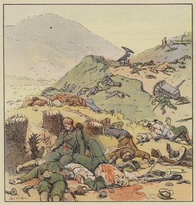 Loopgraaf verlaten door de Russen, Liao-Yang door L. Malespine