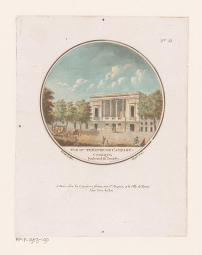 Gezicht op het Théâtre de l