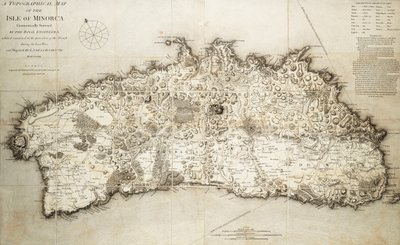 Kaart van Minorca door L. S. de la Rochette