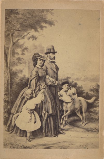 Frans Jozef I en Elisabeth van Oostenrijk en hun keizerlijke familie (afbeelding) door L. T. Neumann