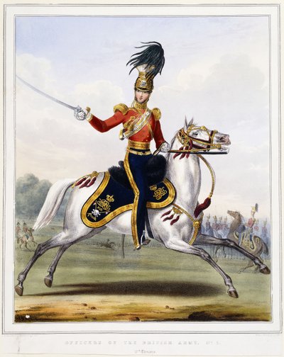 Een officier van de 17e Lancers te paard, 1833-1836 door L. and Eschauzier Mansion
