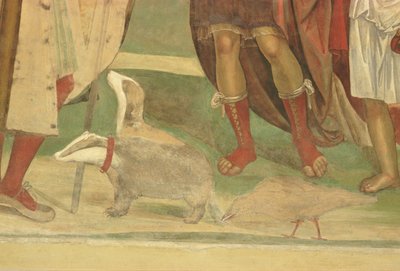Het leven van St. Benedictus (detail) door L. and Sodoma, G. Signorelli