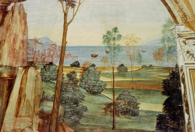 Het leven van St. Benedictus (detail) door L. and Sodoma, G. Signorelli