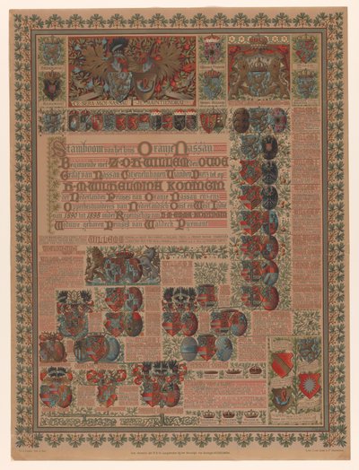 Stamboom van het Huis Oranje-Nassau door L. van Leer