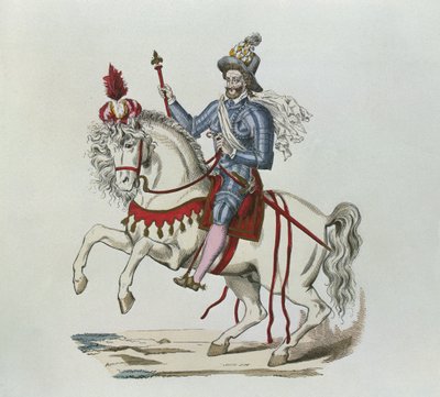 Ruiterportret van Hendrik IV in 1596 door Lacoste jeune
