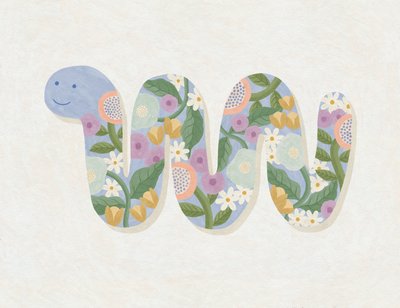 Lentebloemen Worm door Lady Ann de Borja