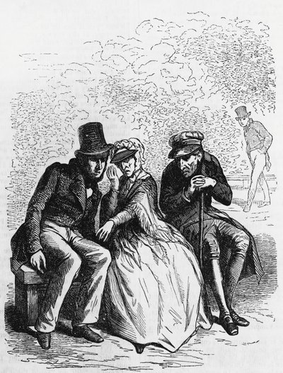 Illustratie voor Vader Goriot, roman van Honoré de Balzac (1799-1850) uit de meerdelige collectie getiteld Human Comedy, gravure door Laisne door Laisne Laisne