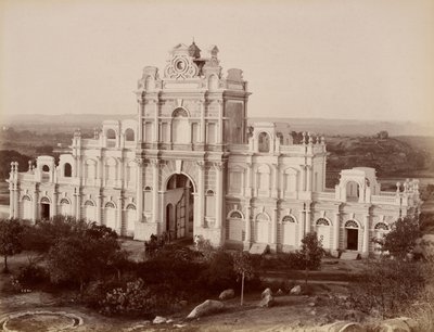 Poort, paleis Faluknuma door Lala Deen Dayal