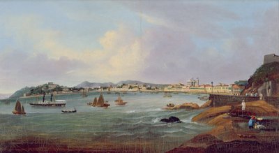 Haven van Macao, China door Lam Qua (attr. to)