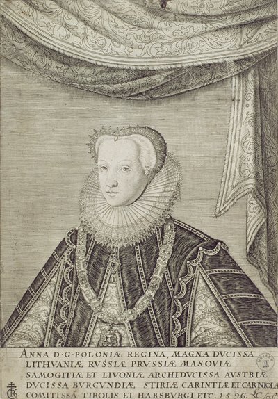 Anna Habsburg, koningin van Polen door Lambert Cornelis