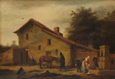 Een herberg in de buurt van Nantes door Lambert Doomer