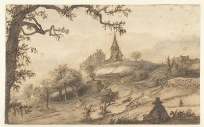 Gezicht op Hoch-Elten door Lambert Doomer