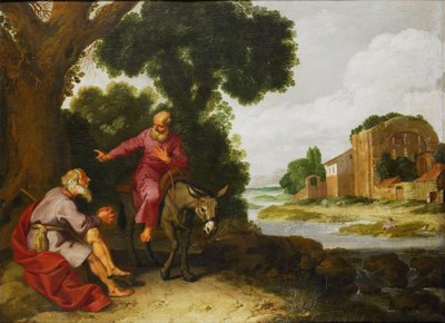 De Profeet van Bethel ontmoet de Man van God uit Juda door Lambert Jacobsz