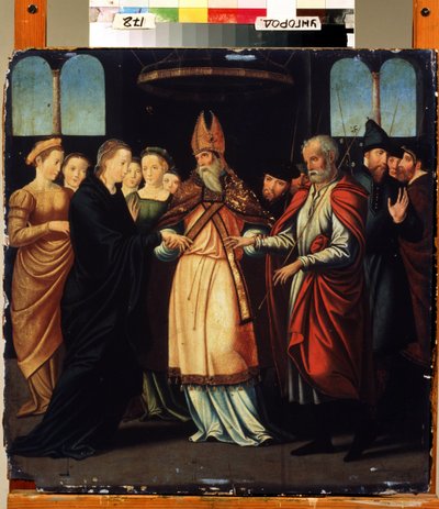 Het huwelijk van Maria en Jozef door Lambert Lombard