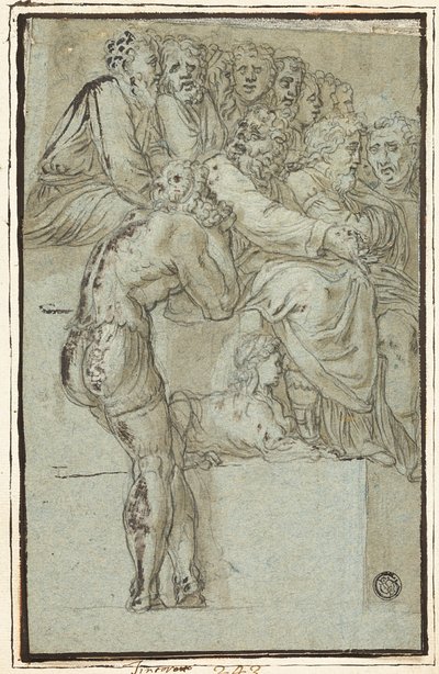 Scène uit de Romeinse geschiedenis door Lambert Lombard