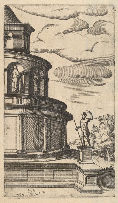 Gedeeltelijk uitzicht op een gebouw [Sepulchrum Adriani] uit de serie 