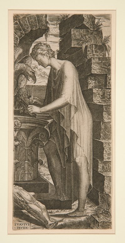 Sint Johannes de Evangelist, uit Christus en de Twaalf Apostelen door Lambert Suavius