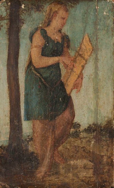 Vrouw met Schild door Lambert Sustris (circle of)