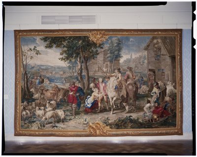 Plundering, uit de Art of War tapijtserie, 1708-12 (geweven 1712-18) door Lambert de Hondt