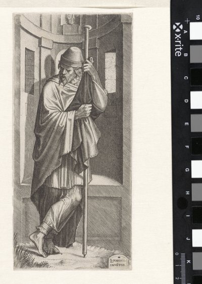 Apostel Jakobus de Meerdere Christus, de twaalf apostelen en Paulus (serie) door Lambertus Suavius