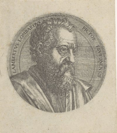 Portret van Lambert Lombard door Lambertus Suavius