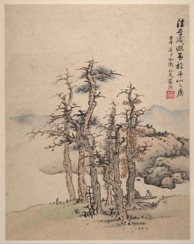 Landschappen naar Song- en Yuan-meesters, 1642 door Lan Ying