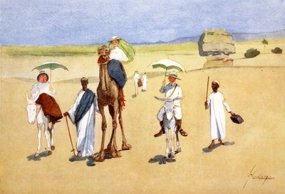 Rond de piramides, 1908 door Lance Thackeray
