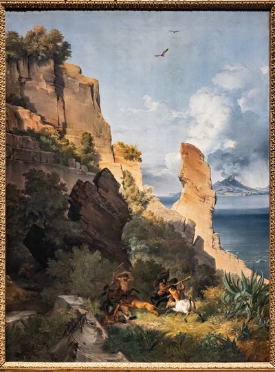 Landschap met jacht op centauren door Lancelot Théodore Turpin de Crissé de Crissé