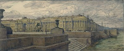 Het Senaatsplein in Sint-Petersburg, 1904 door Lanceray