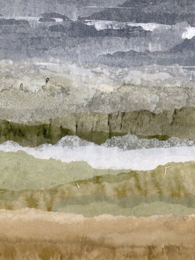 Gedempt gelaagd landschap door Lara Eckerman