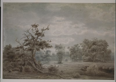 Boslandschap uit Düsseldorf door Lars Hertervig
